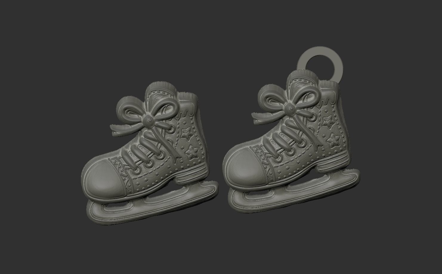 Skate shoe christmas cookie decor  3D print model_12