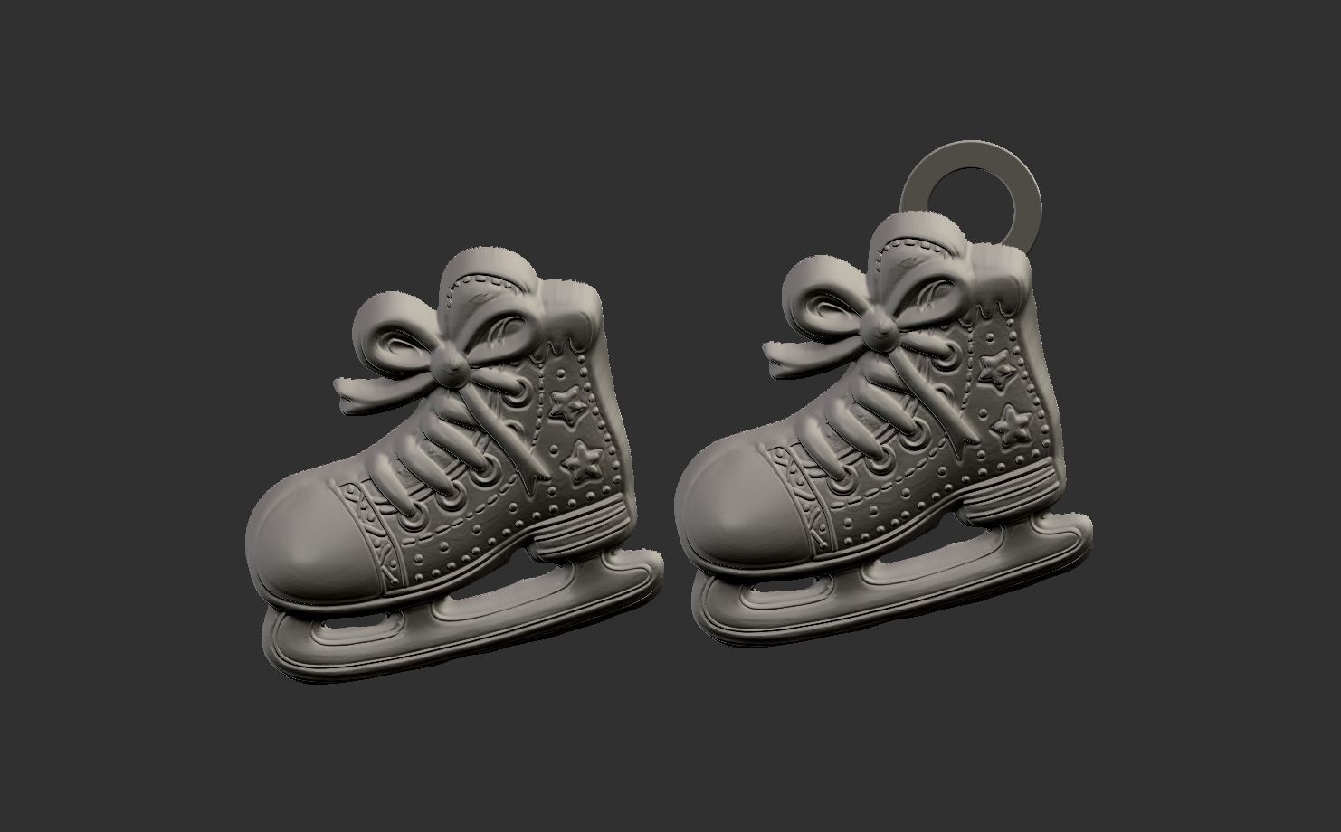 Skate shoe christmas cookie decor  3D print model_5