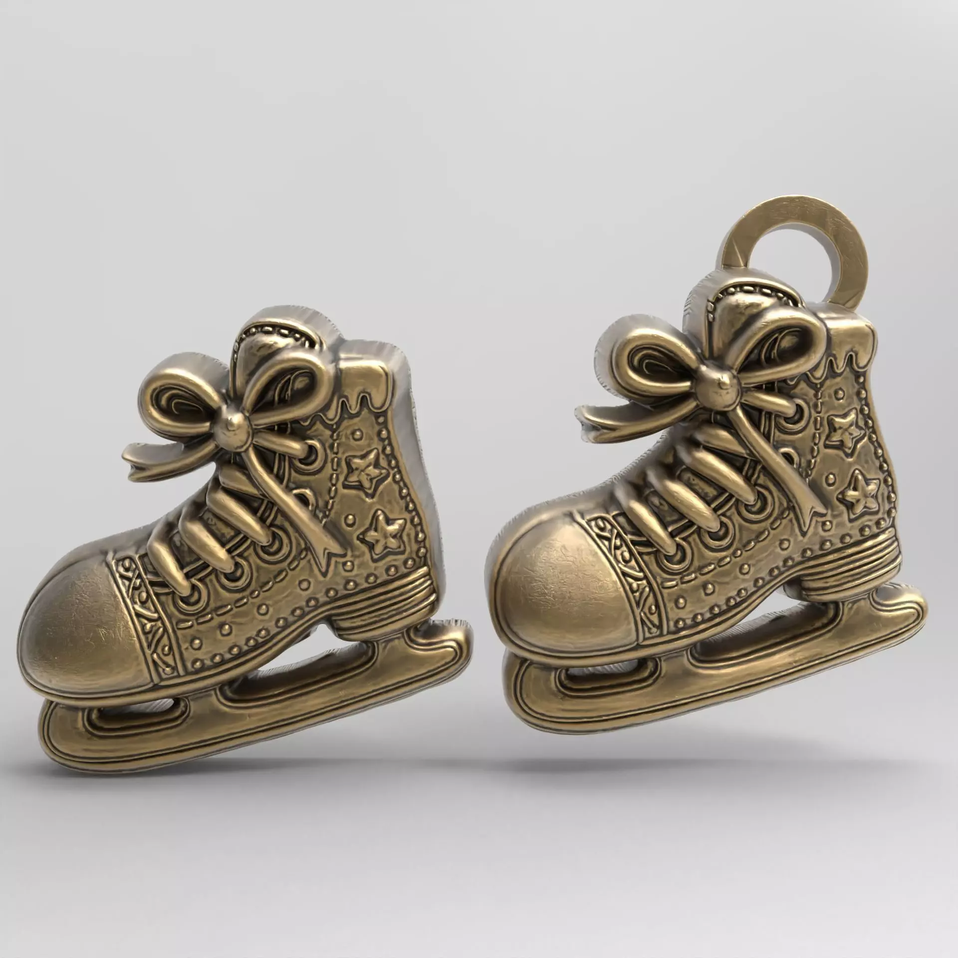 Skate shoe christmas cookie decor  3D print model_0