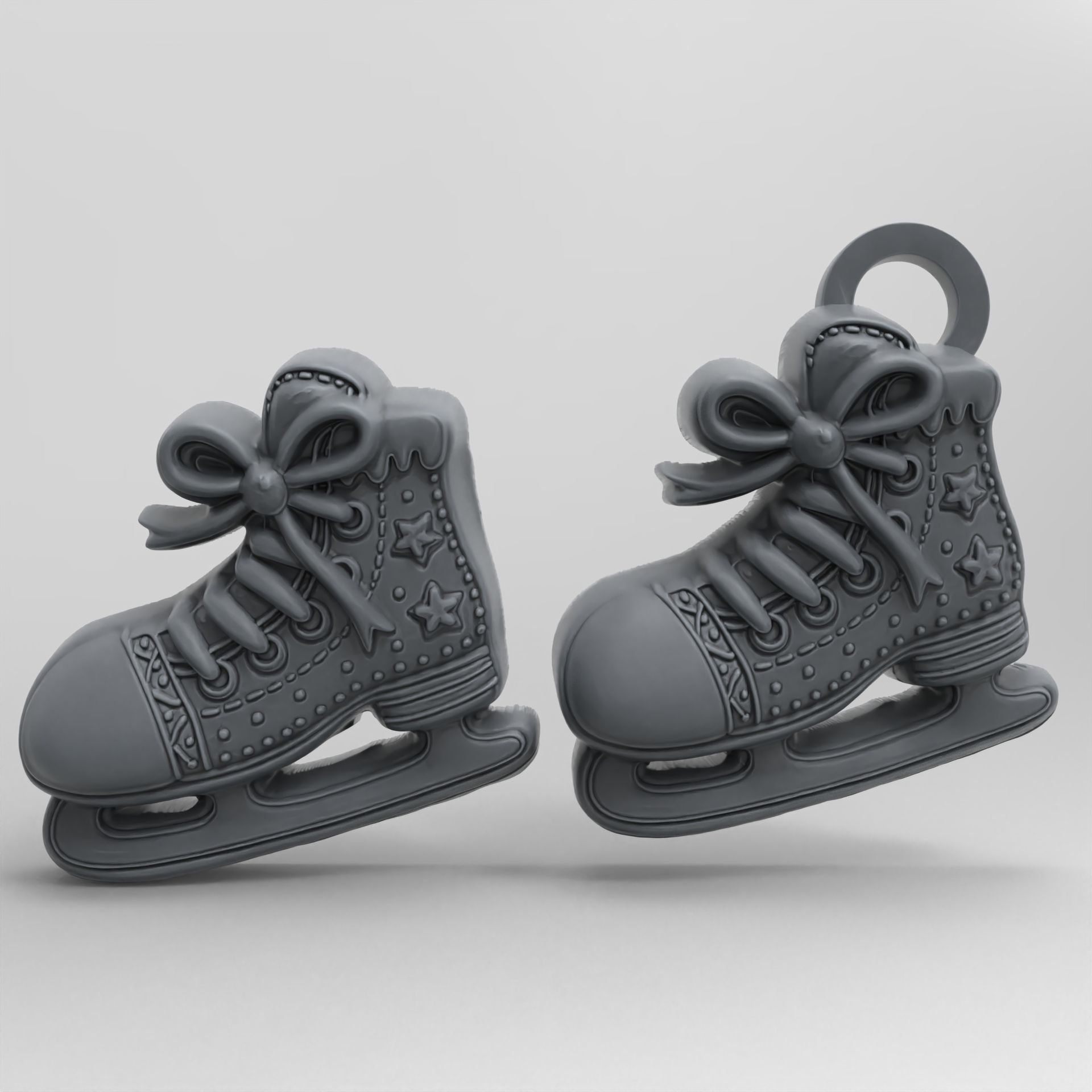 Skate shoe christmas cookie decor  3D print model_1