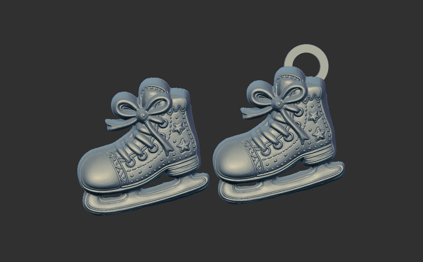 Skate shoe christmas cookie decor  3D print model_8
