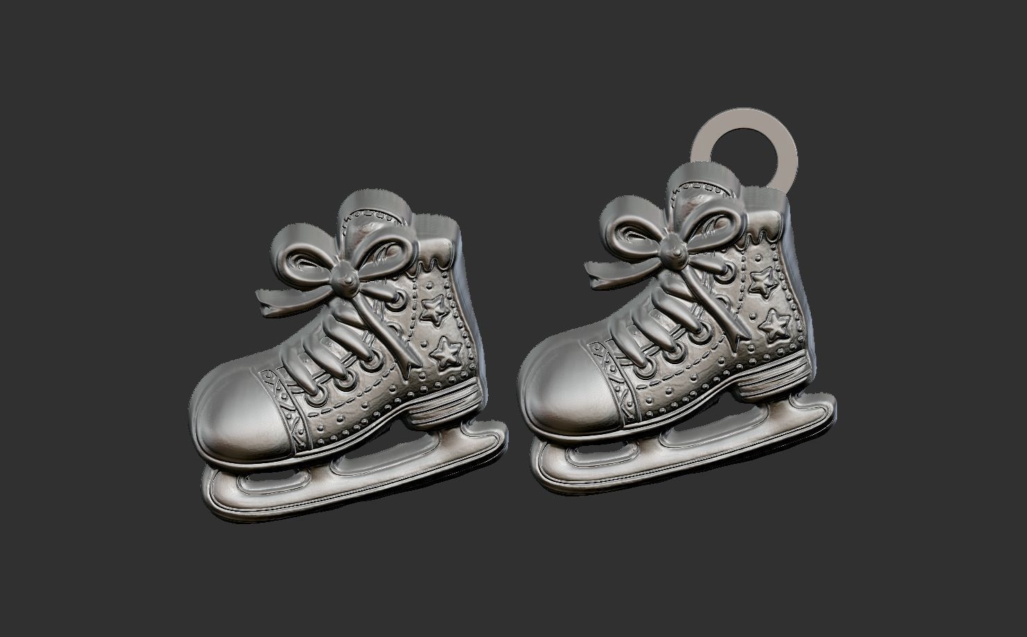 Skate shoe christmas cookie decor  3D print model_13