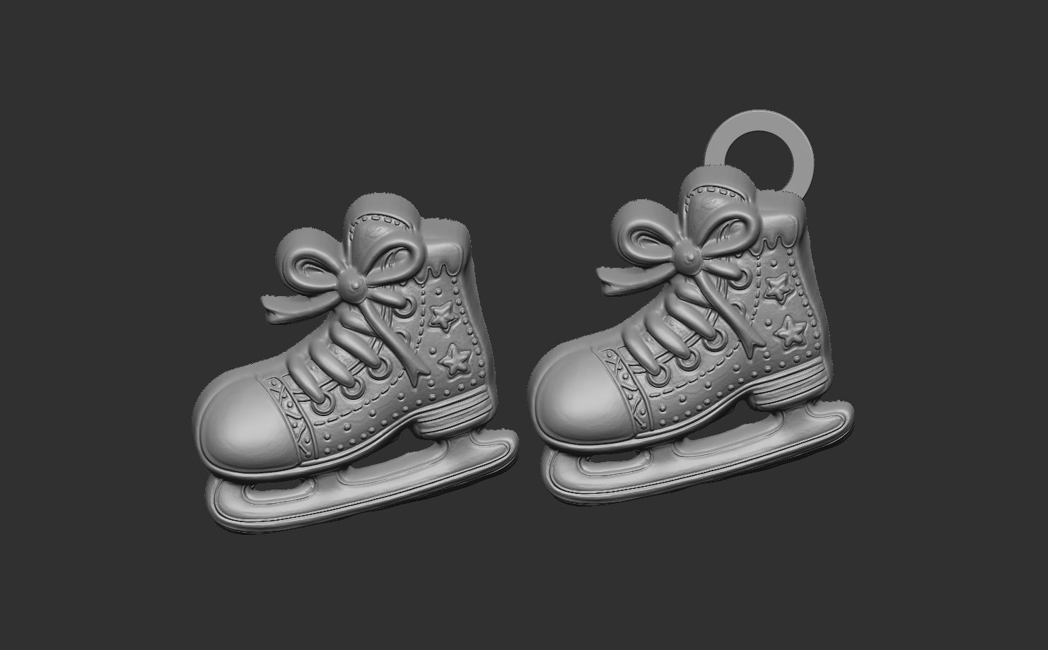 Skate shoe christmas cookie decor  3D print model_11