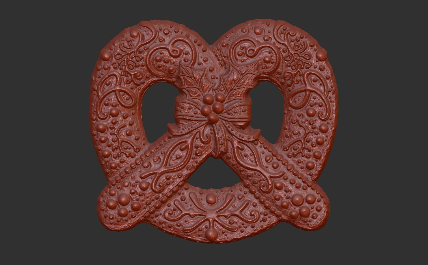 Pretzel cookie treedecor  3D print model_5