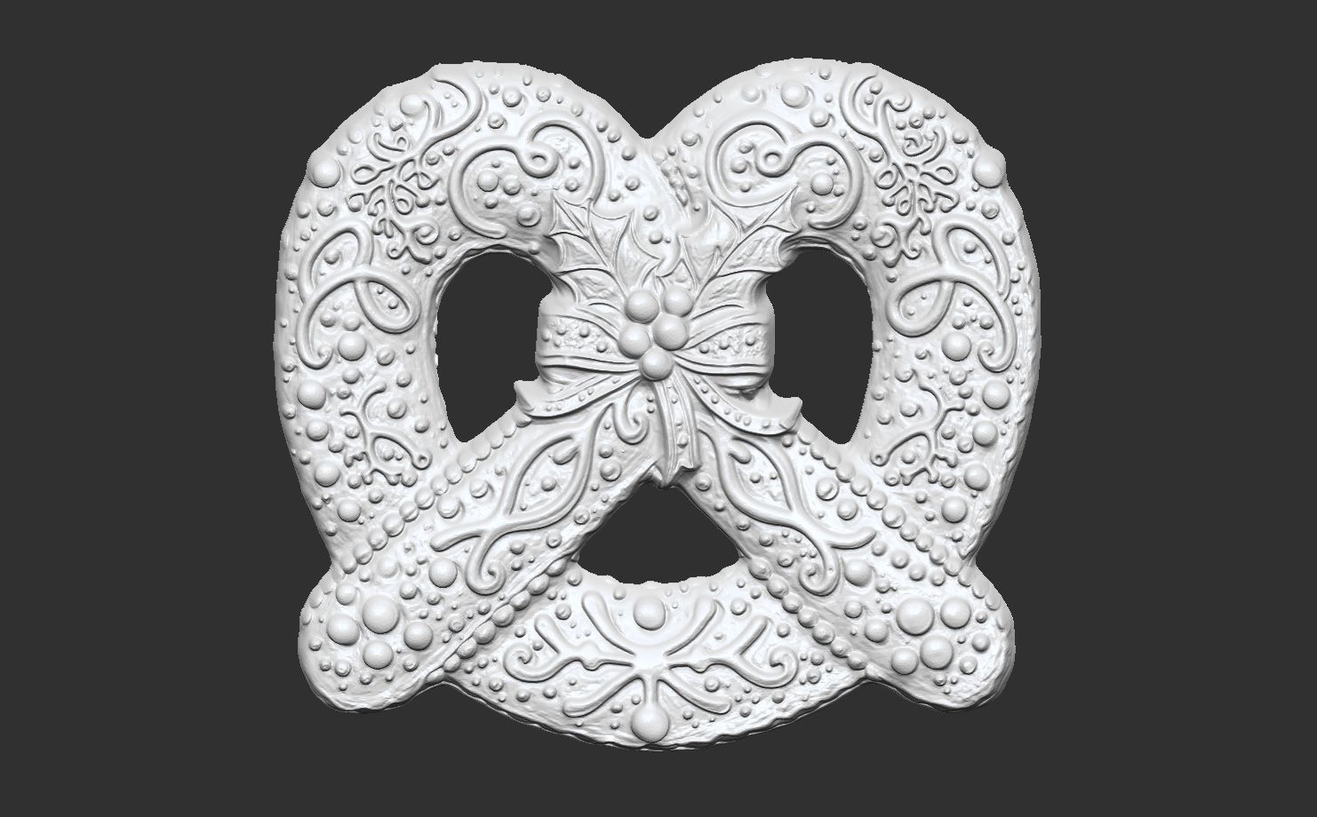 Pretzel cookie treedecor  3D print model_9