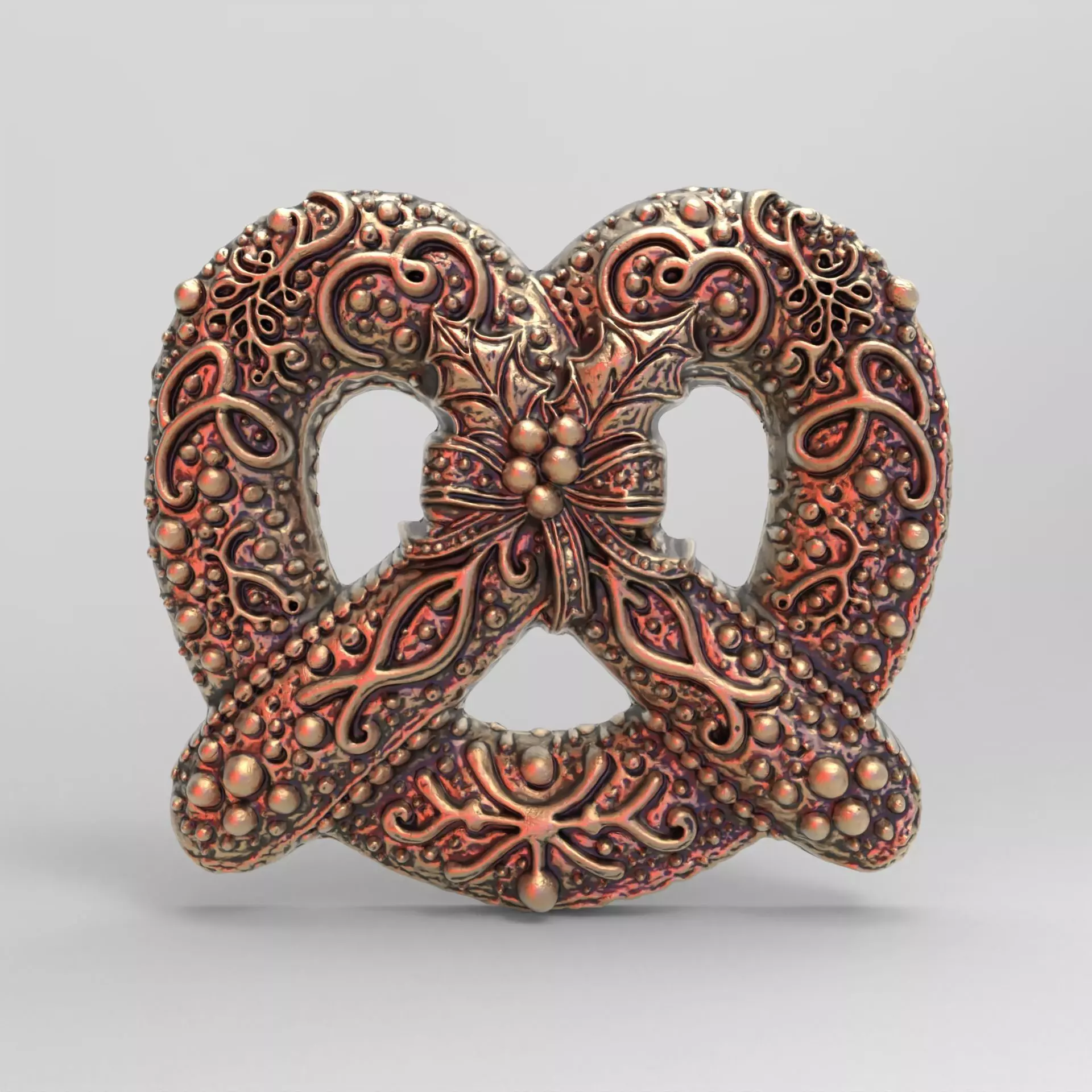 Pretzel cookie treedecor  3D print model_0