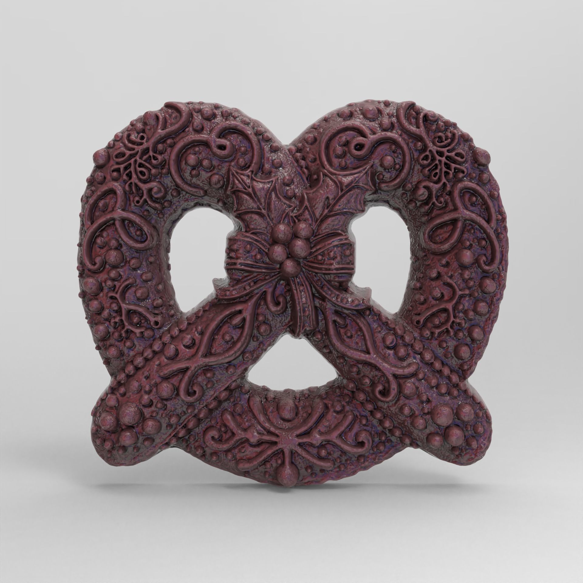 Pretzel cookie treedecor  3D print model_2