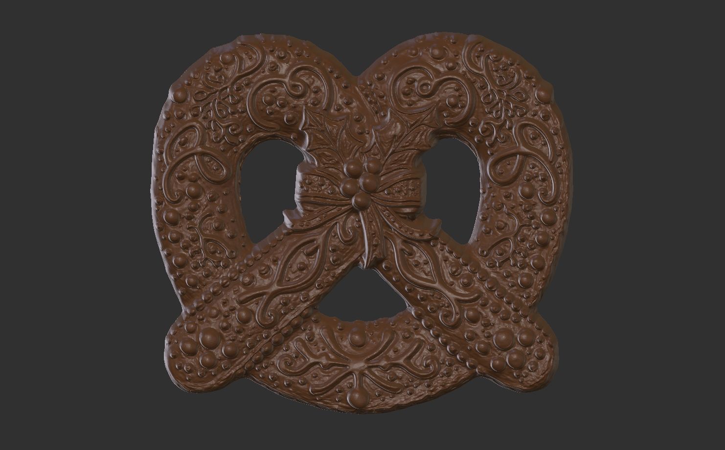 Pretzel cookie treedecor  3D print model_8