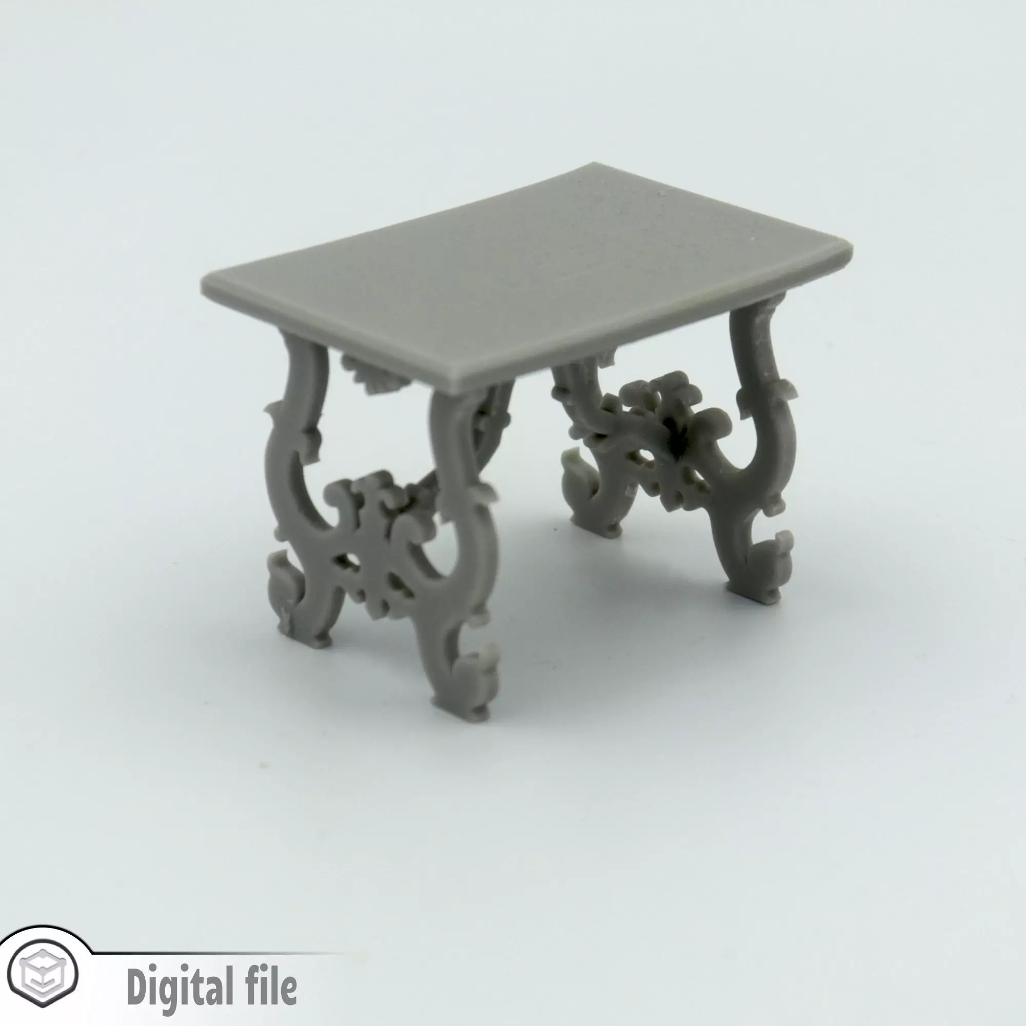 Dollhouse miniature antique Italian Table  3D print model_0