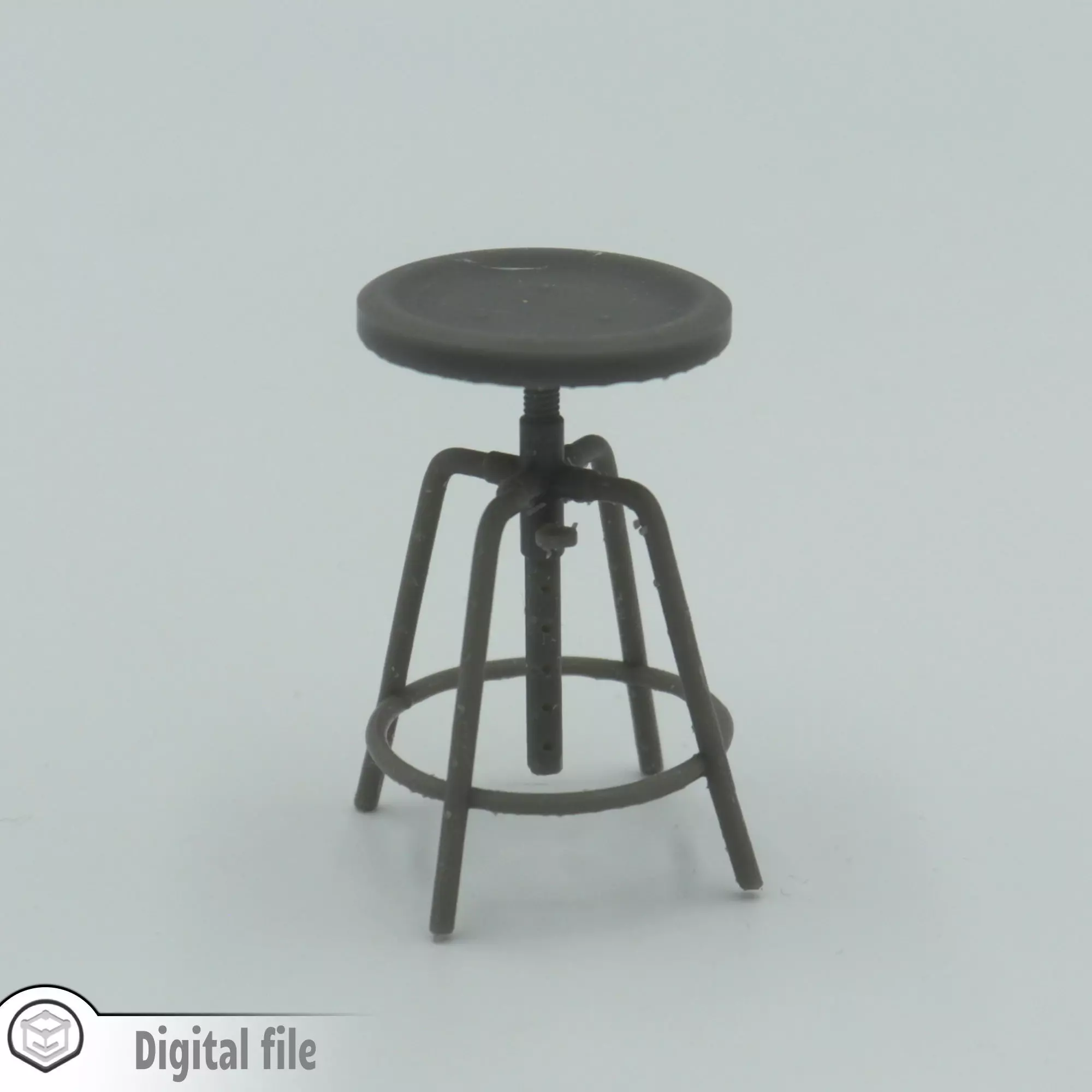 Dollhouse miniature Bar stool style 1  3D print model_0
