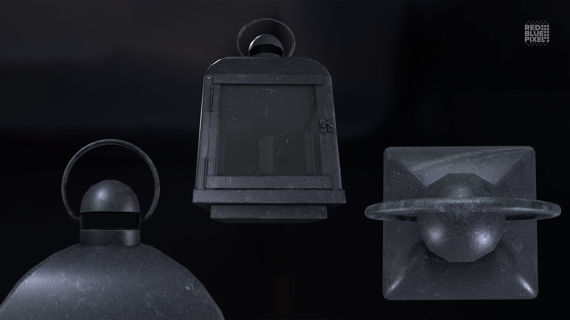 Medieval Lantern 01 Low-poly 3D model_6