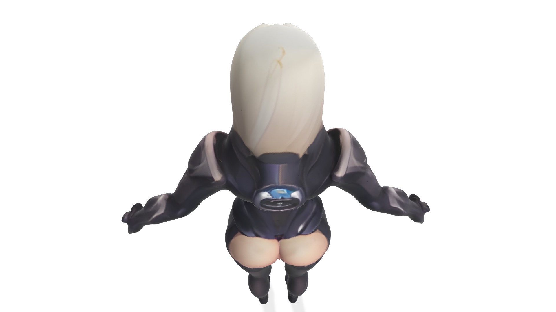 Shadowblade Sentinel the Female Scifi Warrior Low-poly 3D model_7