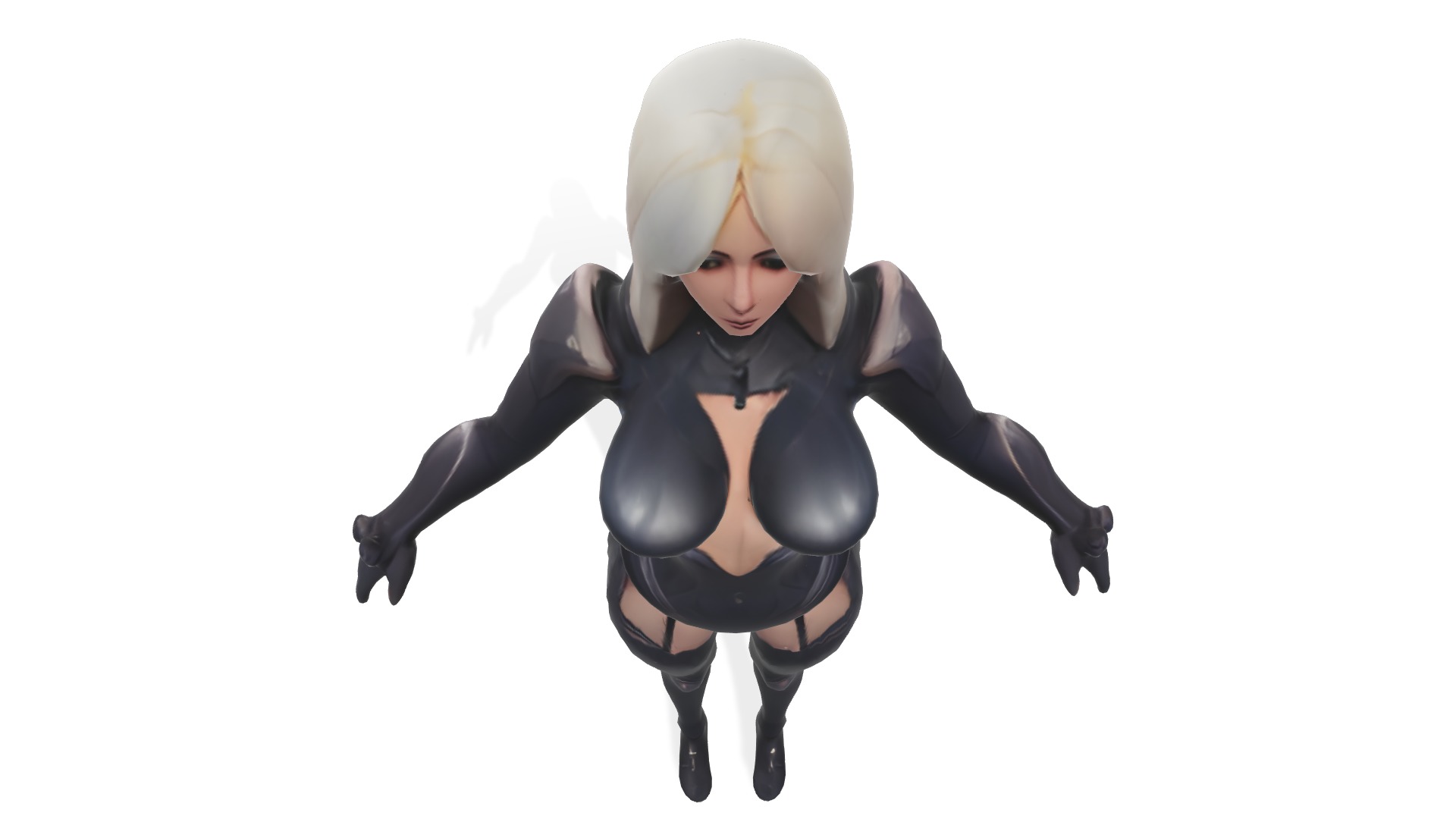 Shadowblade Sentinel the Female Scifi Warrior Low-poly 3D model_6