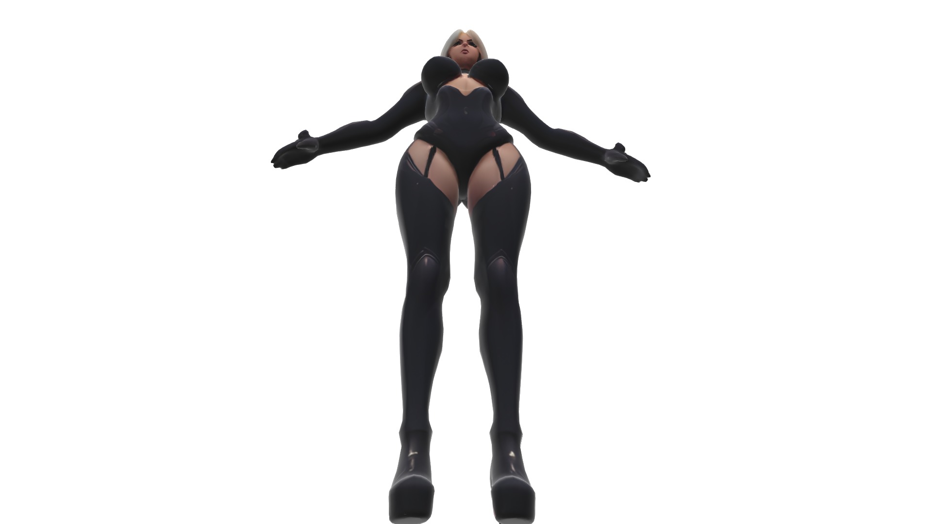 Shadowblade Sentinel the Female Scifi Warrior Low-poly 3D model_9