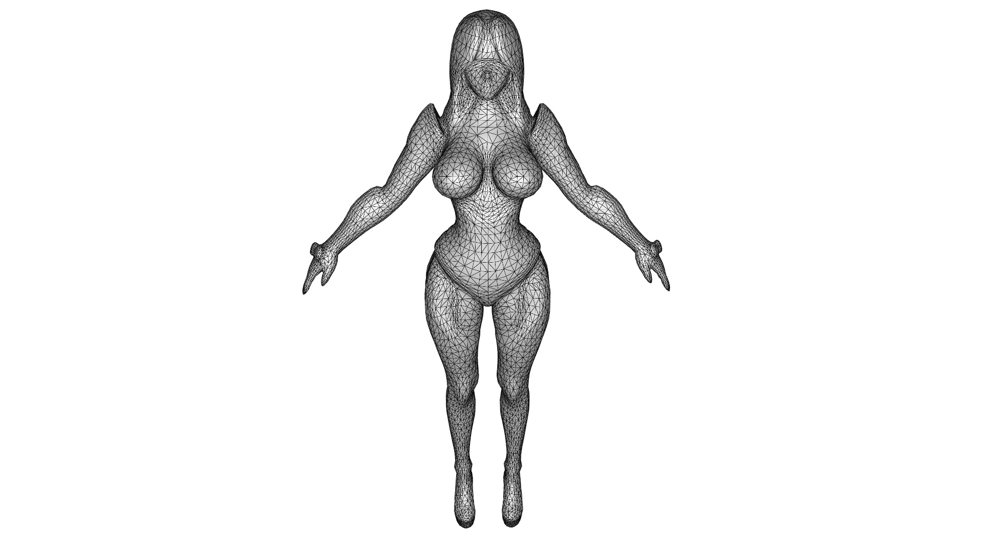 Shadowblade Sentinel the Female Scifi Warrior Low-poly 3D model_10