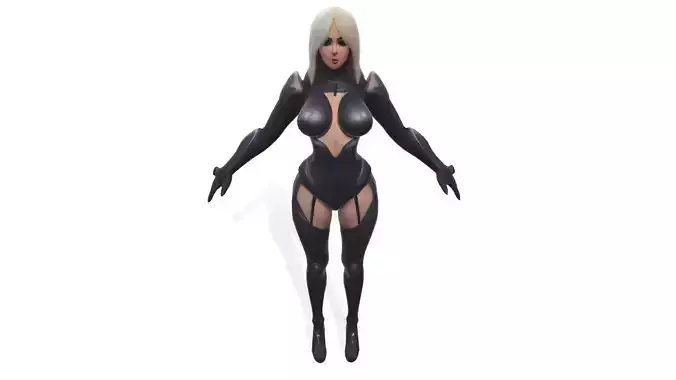 Shadowblade Sentinel the Female Scifi Warrior Low-poly 3D model