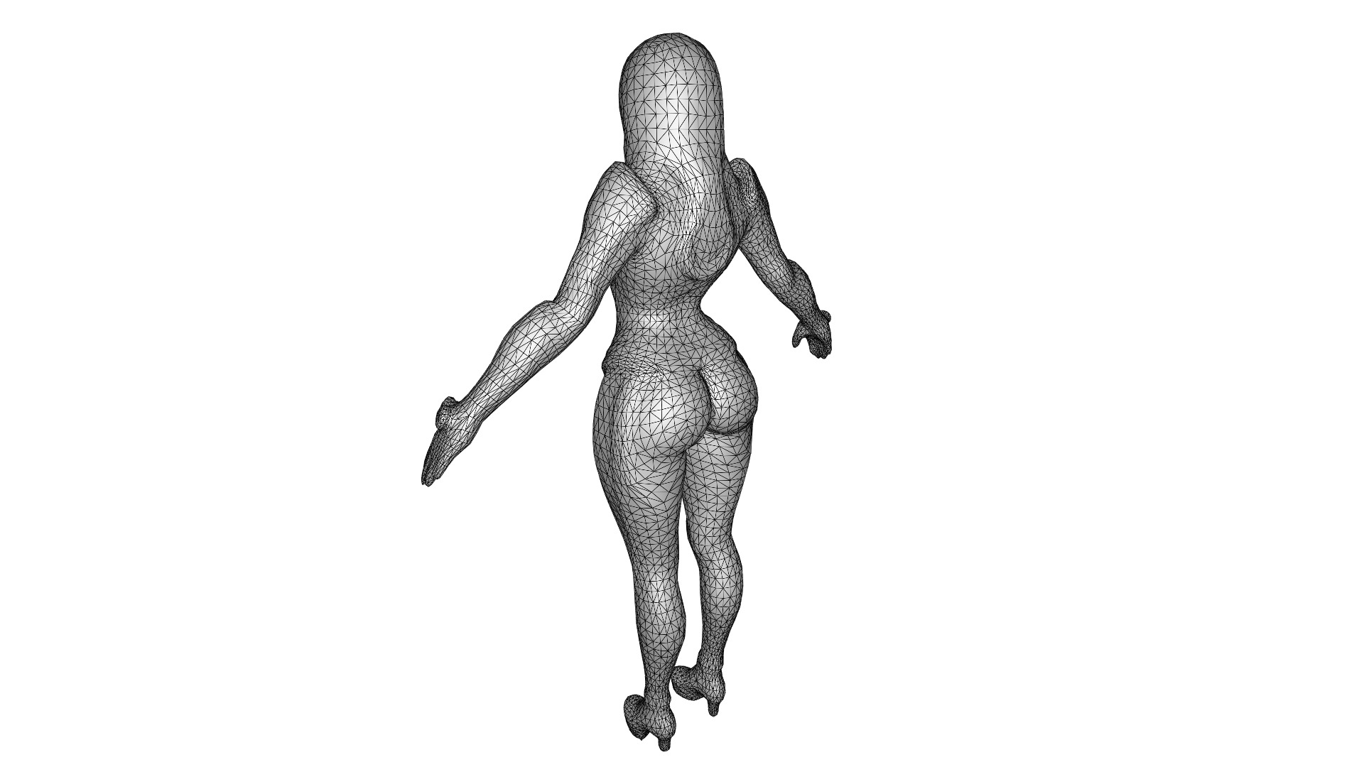 Shadowblade Sentinel the Female Scifi Warrior Low-poly 3D model_13