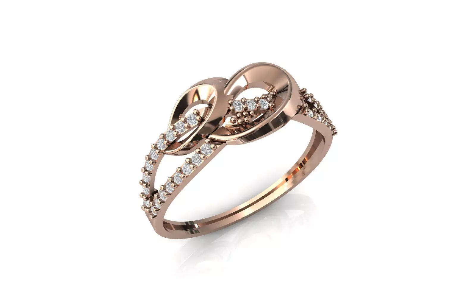 Women Ring Diamond Stone STL 3DM Lightweight Printable 3D print model