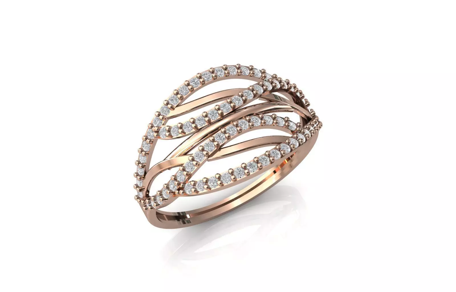 Women Ring Diamond Stone STL 3DM Lightweight Printable 3D print model