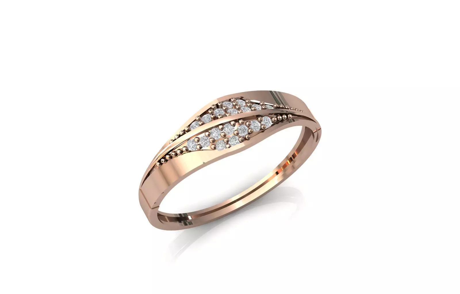 Women Ring Diamond Stone STL 3DM Lightweight Printable 3D print model
