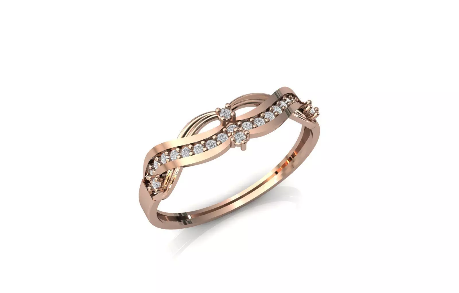 Women Ring Diamond Stone STL 3DM Lightweight Printable 3D print model