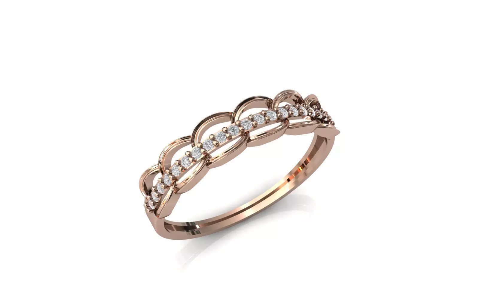 Women Ring Diamond Stone STL 3DM Lightweight Printable 3D print model