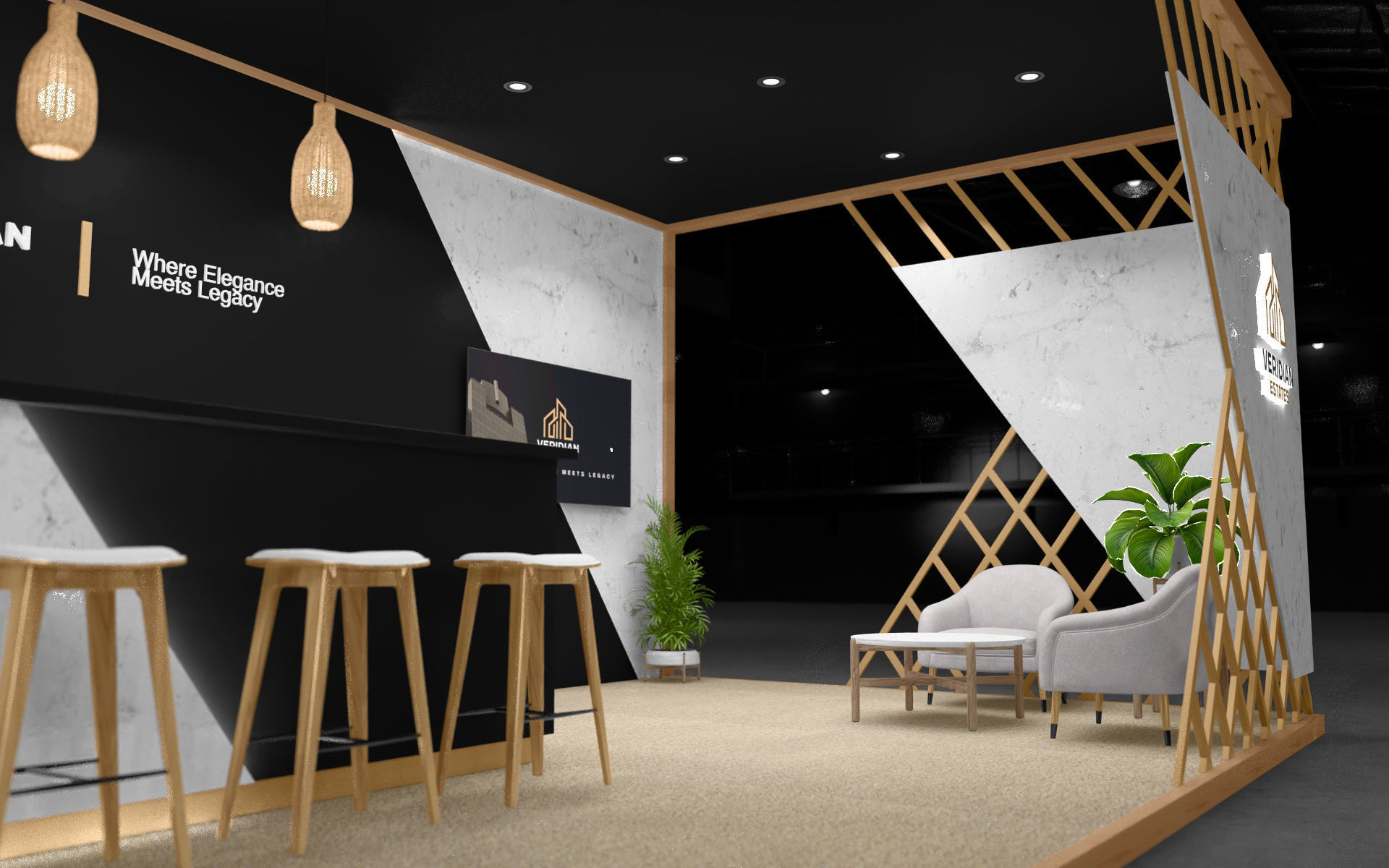 3D Exhibition stand Real Estate 3D model_14