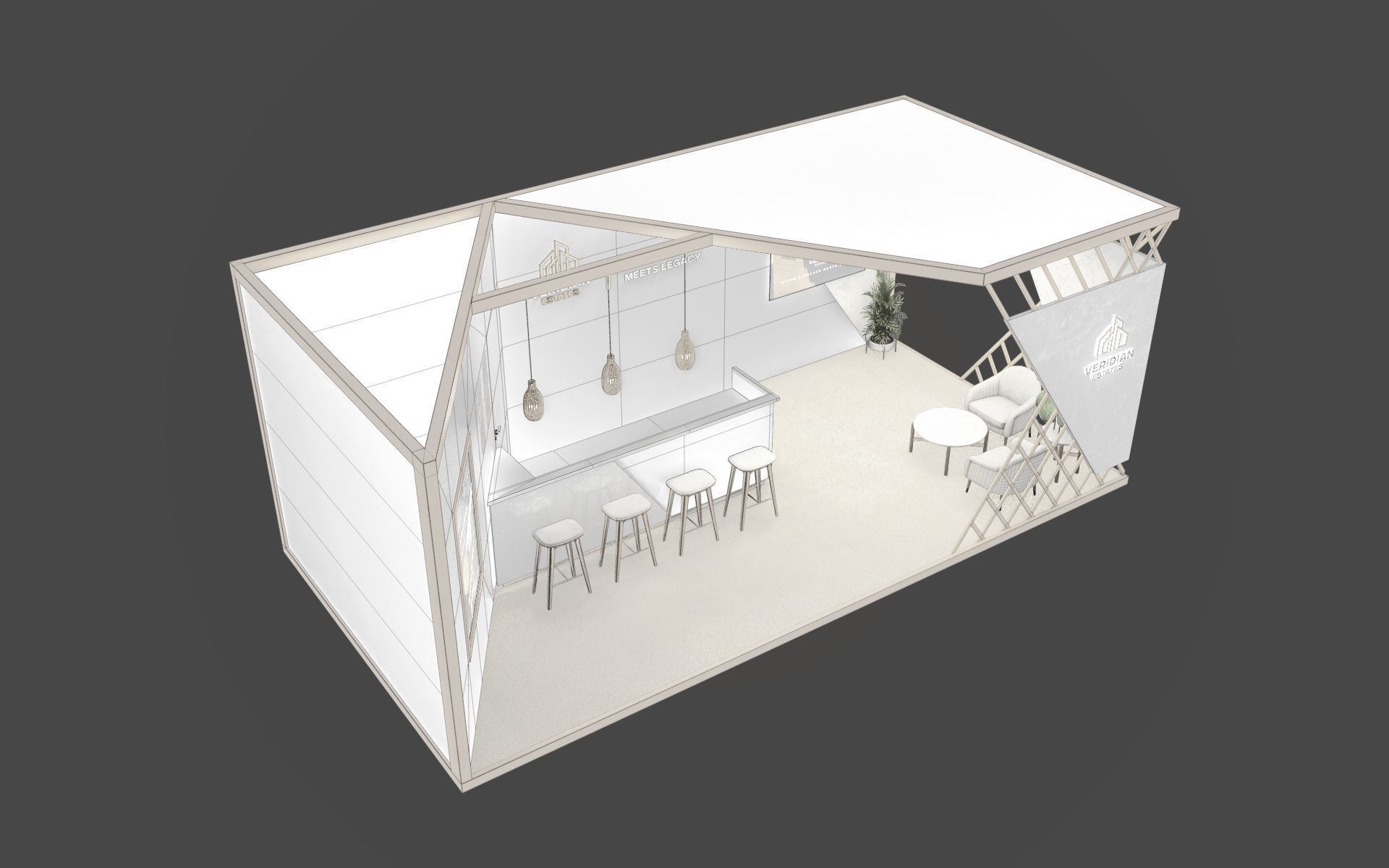 3D Exhibition stand Real Estate 3D model_8