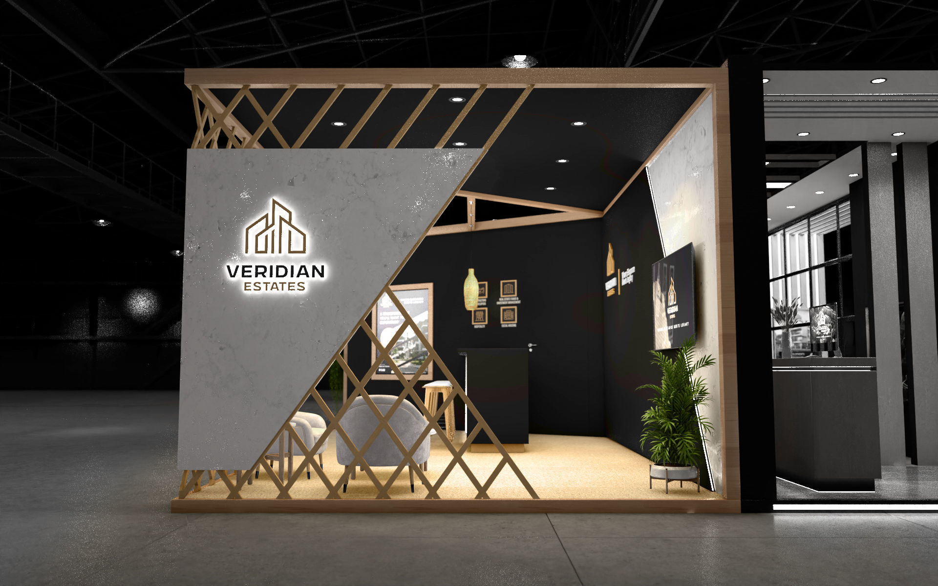 3D Exhibition stand Real Estate 3D model_12