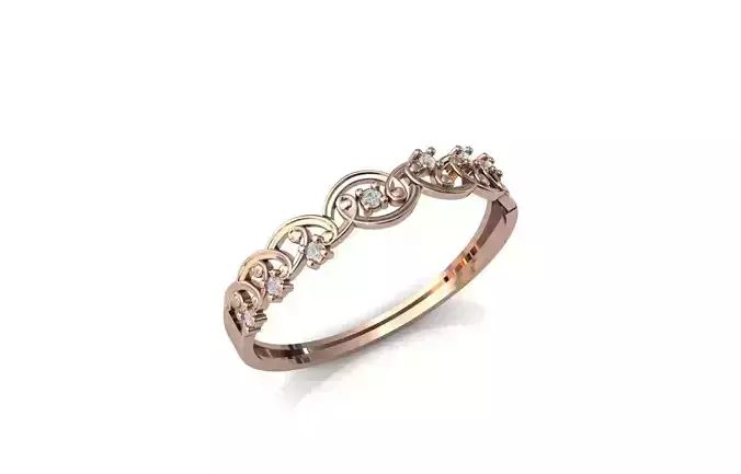 Women Ring Diamond Stone STL 3DM Lightweight Printable