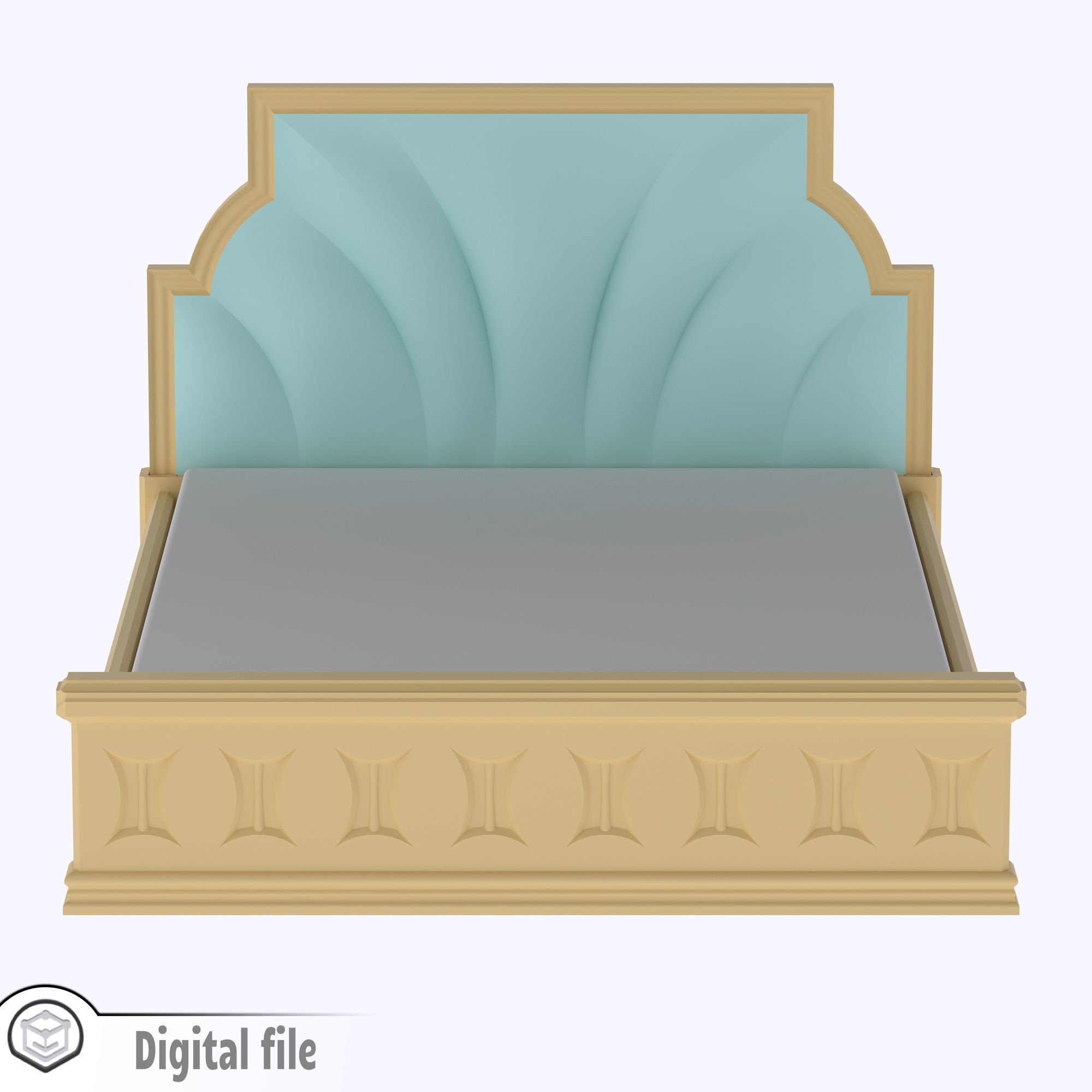 miniature Classic bed 3D print model_7
