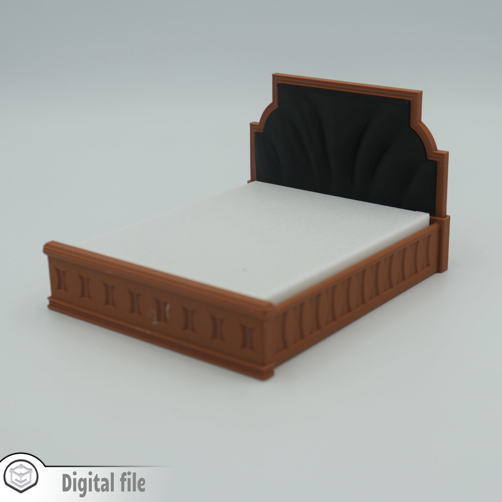 miniature Classic bed 3D print model_1