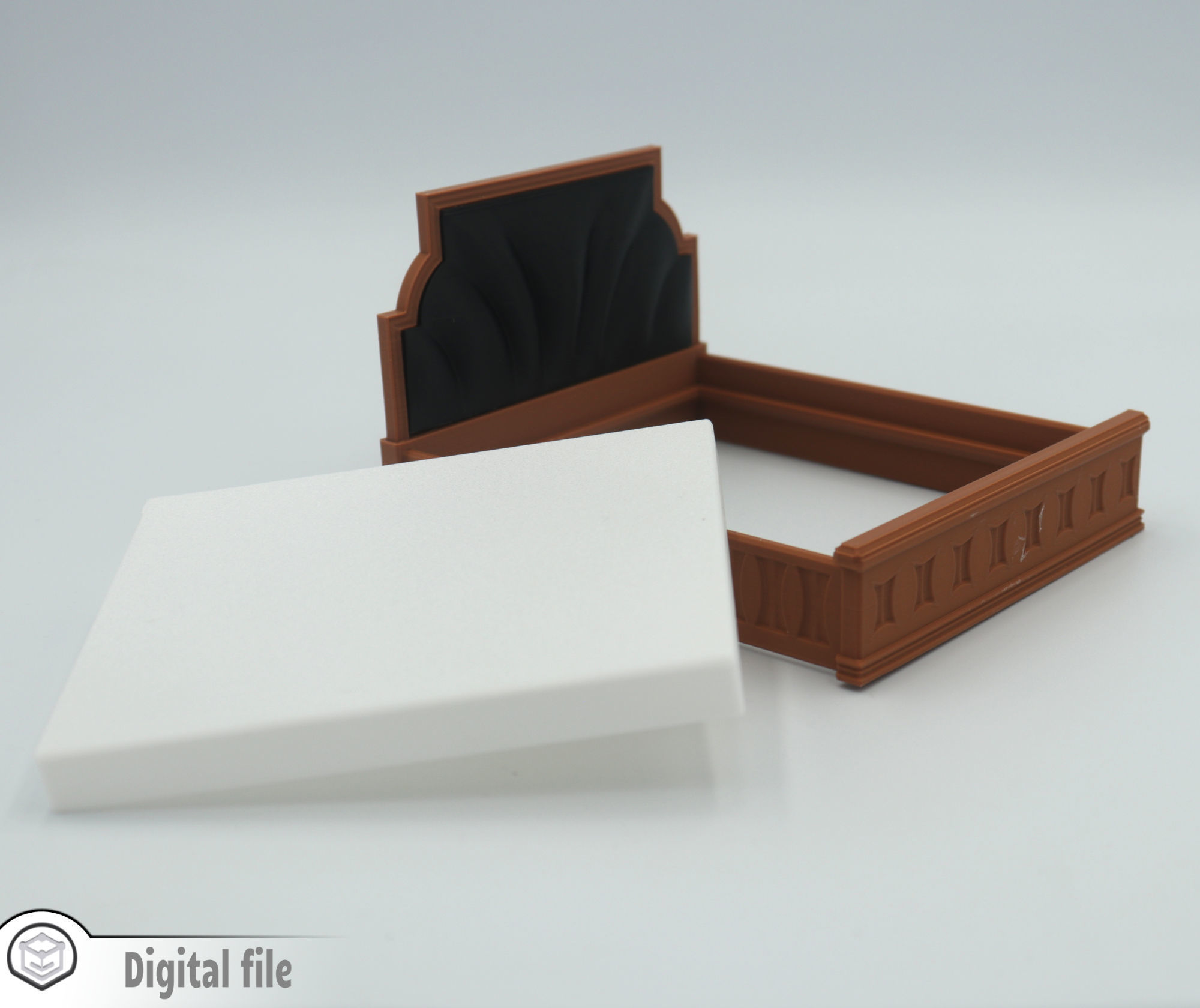 miniature Classic bed 3D print model_3