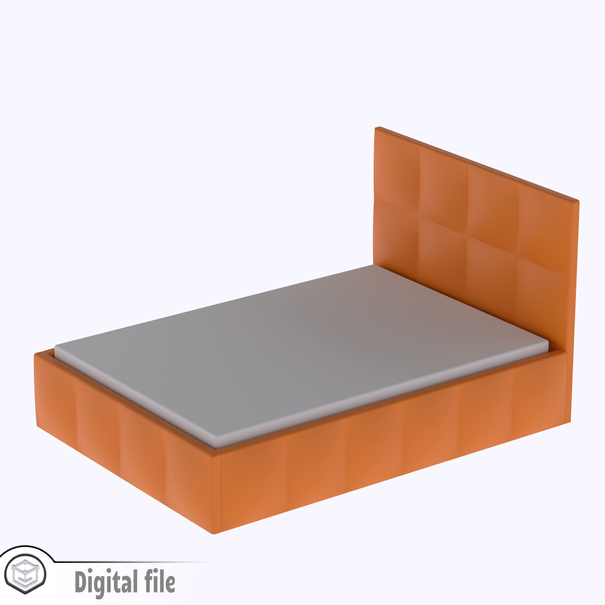 Classic bed design 1 3D print model_4