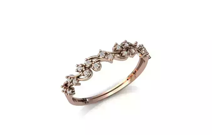 Women Ring Diamond Stone STL 3DM Lightweight Printable