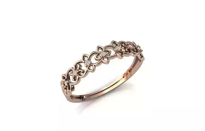 Women Ring Diamond Stone STL 3DM Lightweight Printable