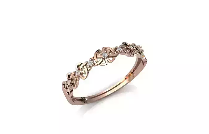 Women Ring Diamond Stone STL 3DM Lightweight Printable