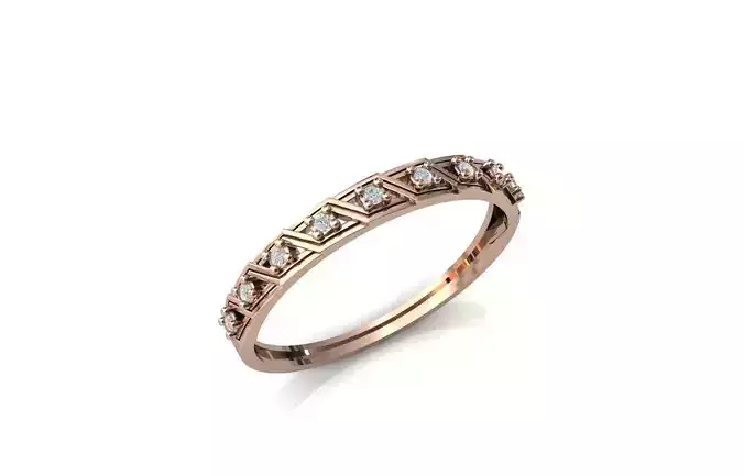 Women Ring Diamond Stone STL 3DM Lightweight Printable