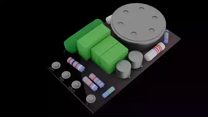 Buzzer circuit board Free 3D model