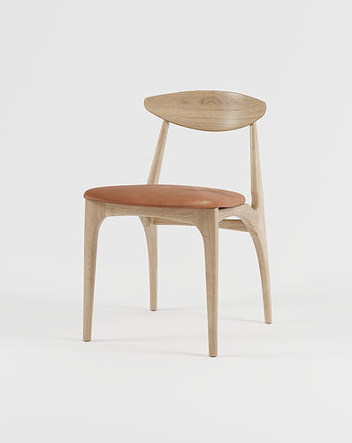 Shanowen Oak Cognac Dining Chair by Modet 3D model