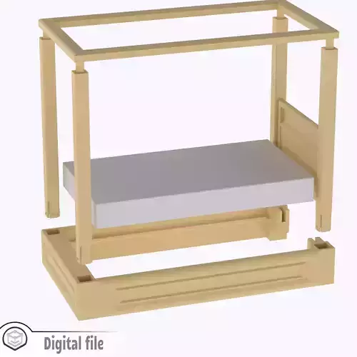 Classic bed design with frame 