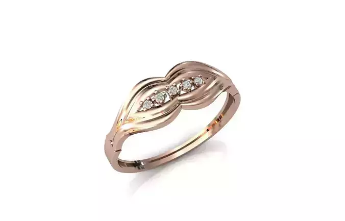 Women Ring Diamond Stone STL 3DM Lightweight Printable