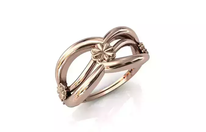 Women Ring Diamond Stone STL 3DM Lightweight Printable