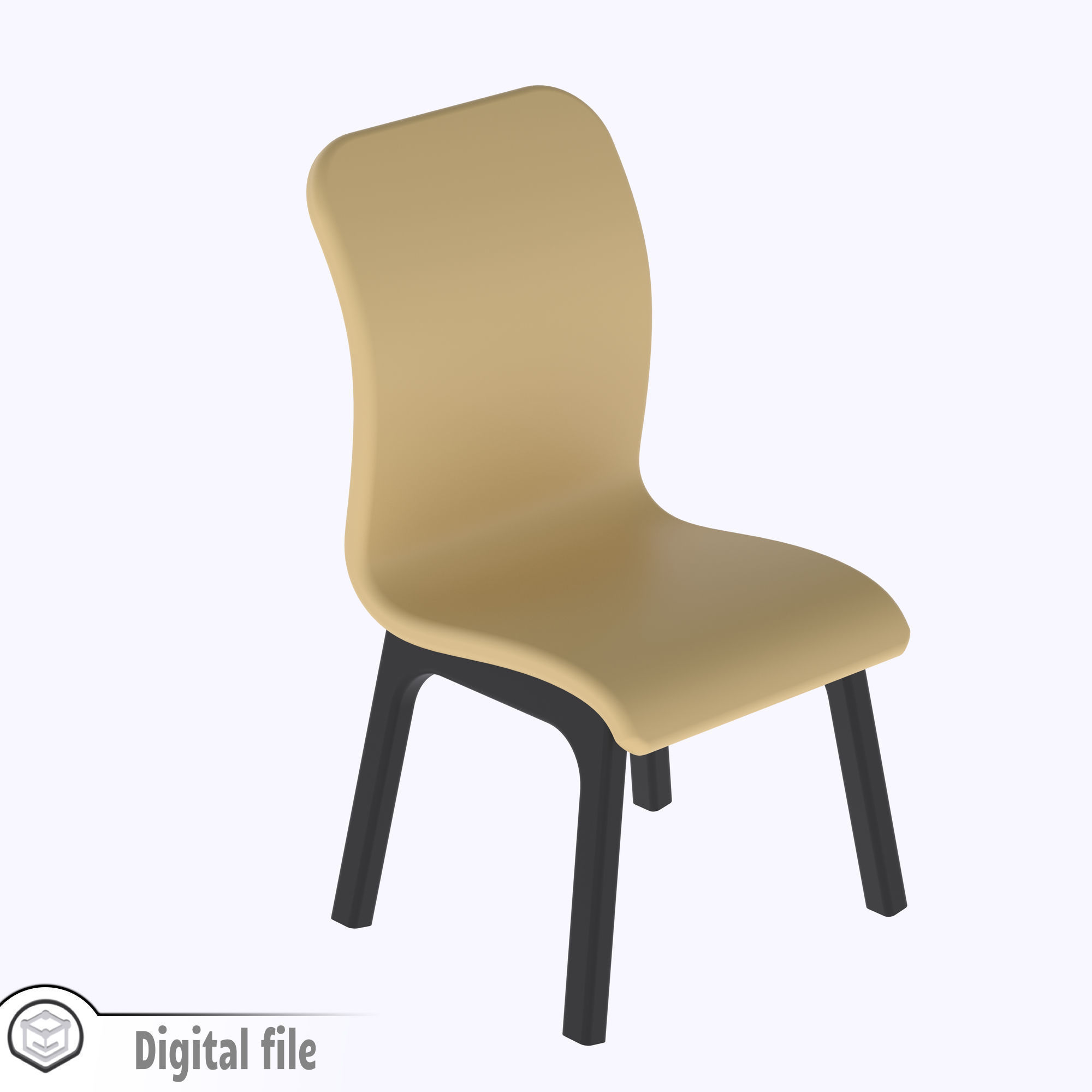 Dining room chair Ikea inspired  3D print model_4
