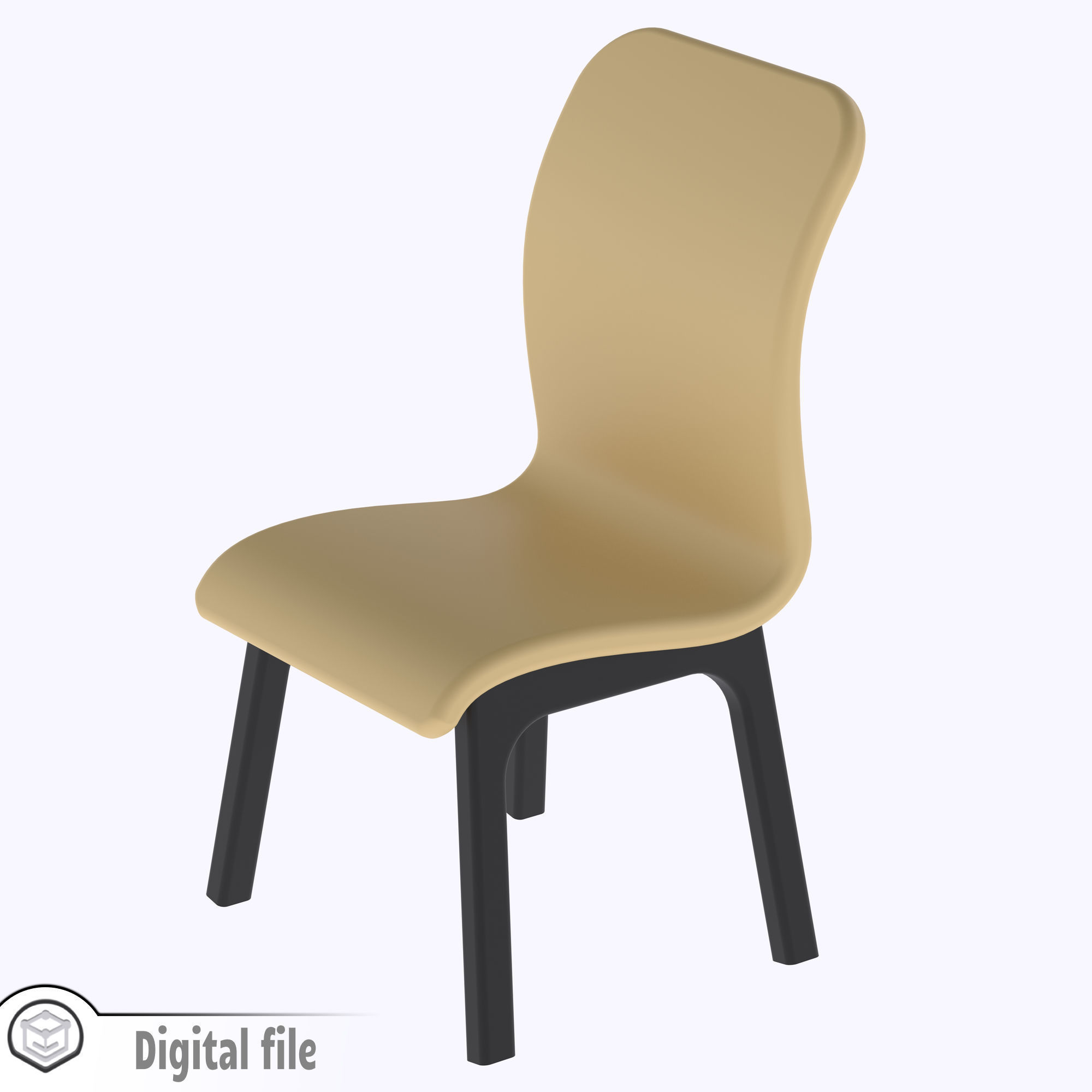 Dining room chair Ikea inspired  3D print model_3