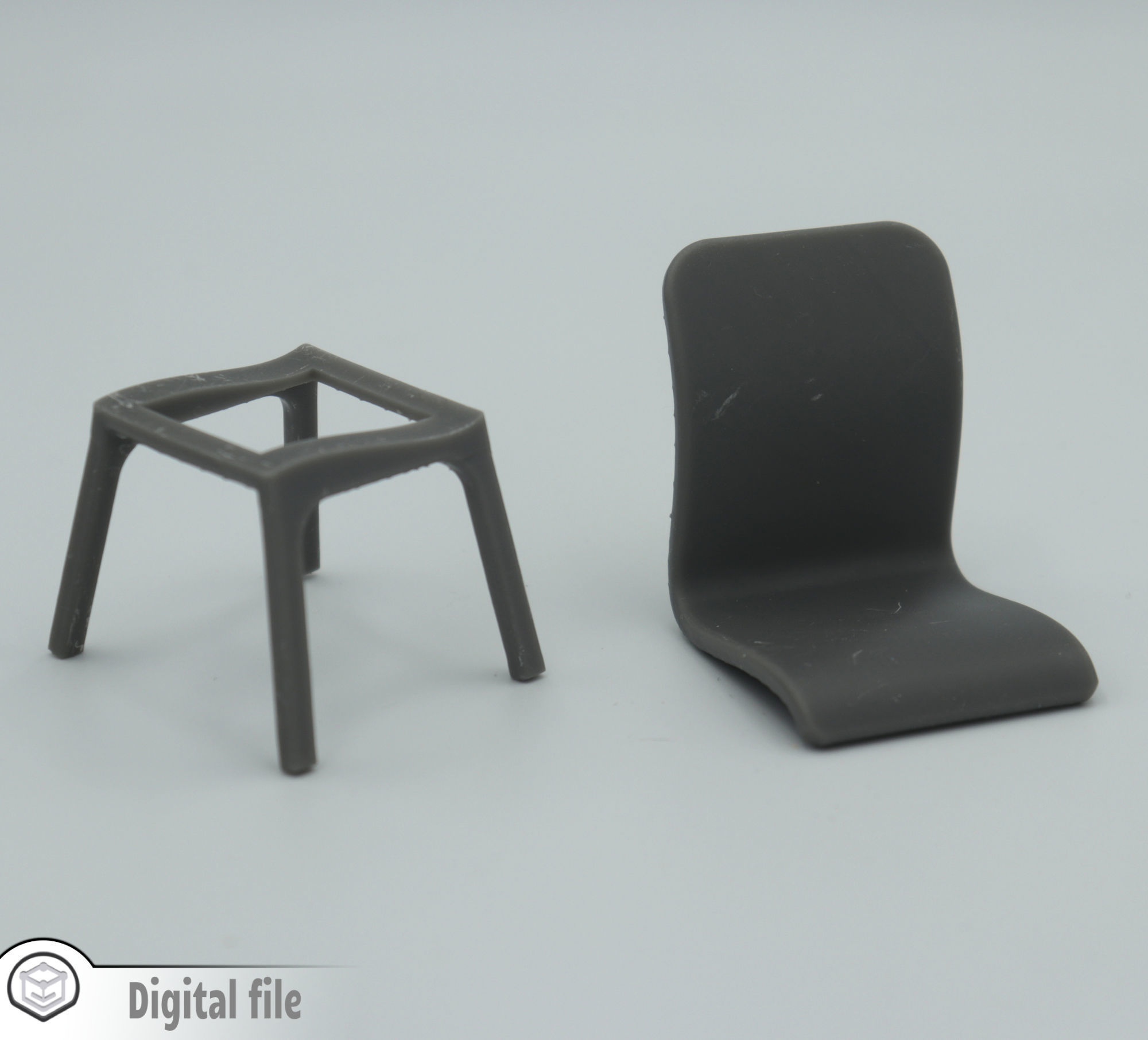 Dining room chair Ikea inspired  3D print model_1