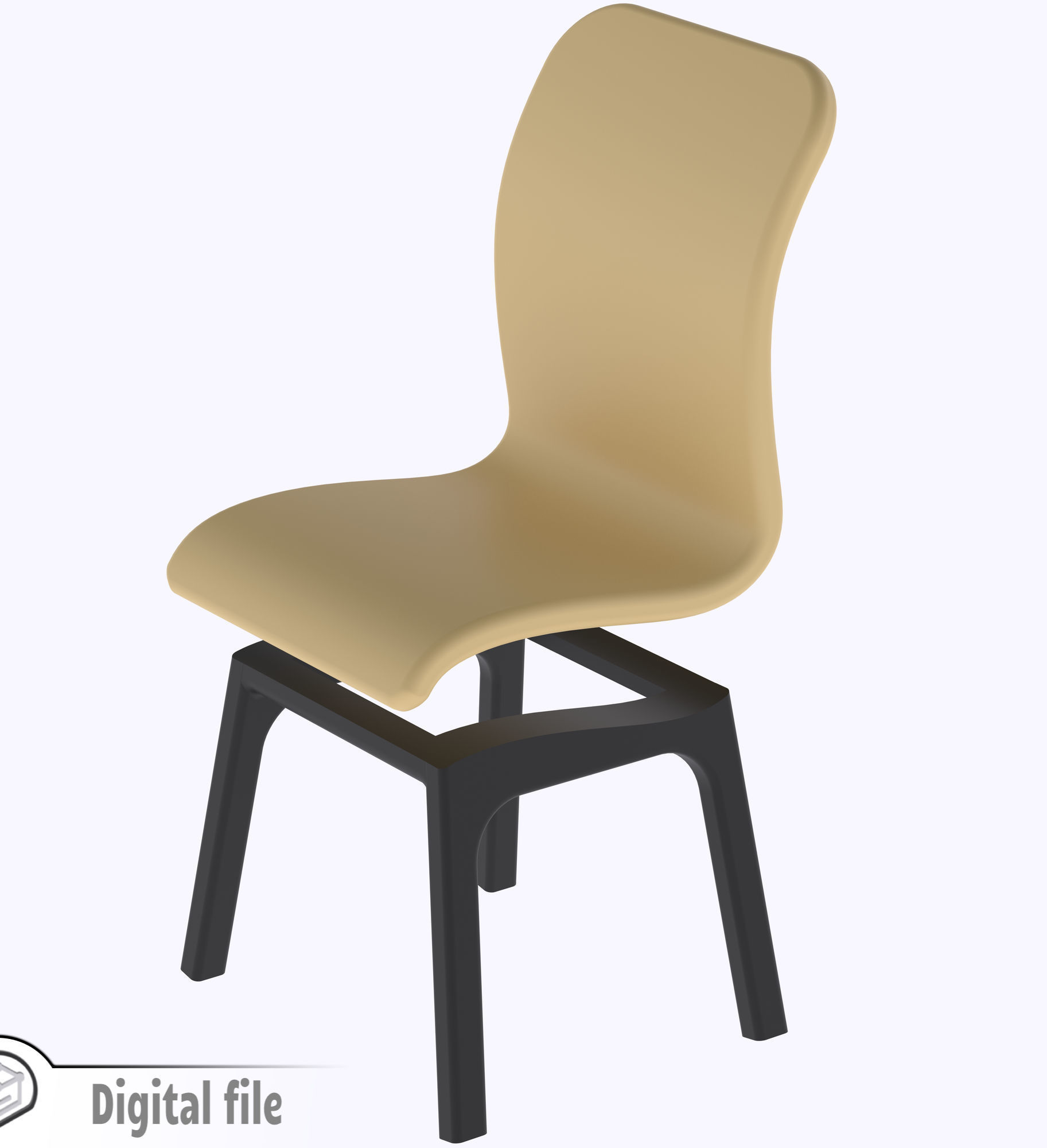 Dining room chair Ikea inspired  3D print model_6