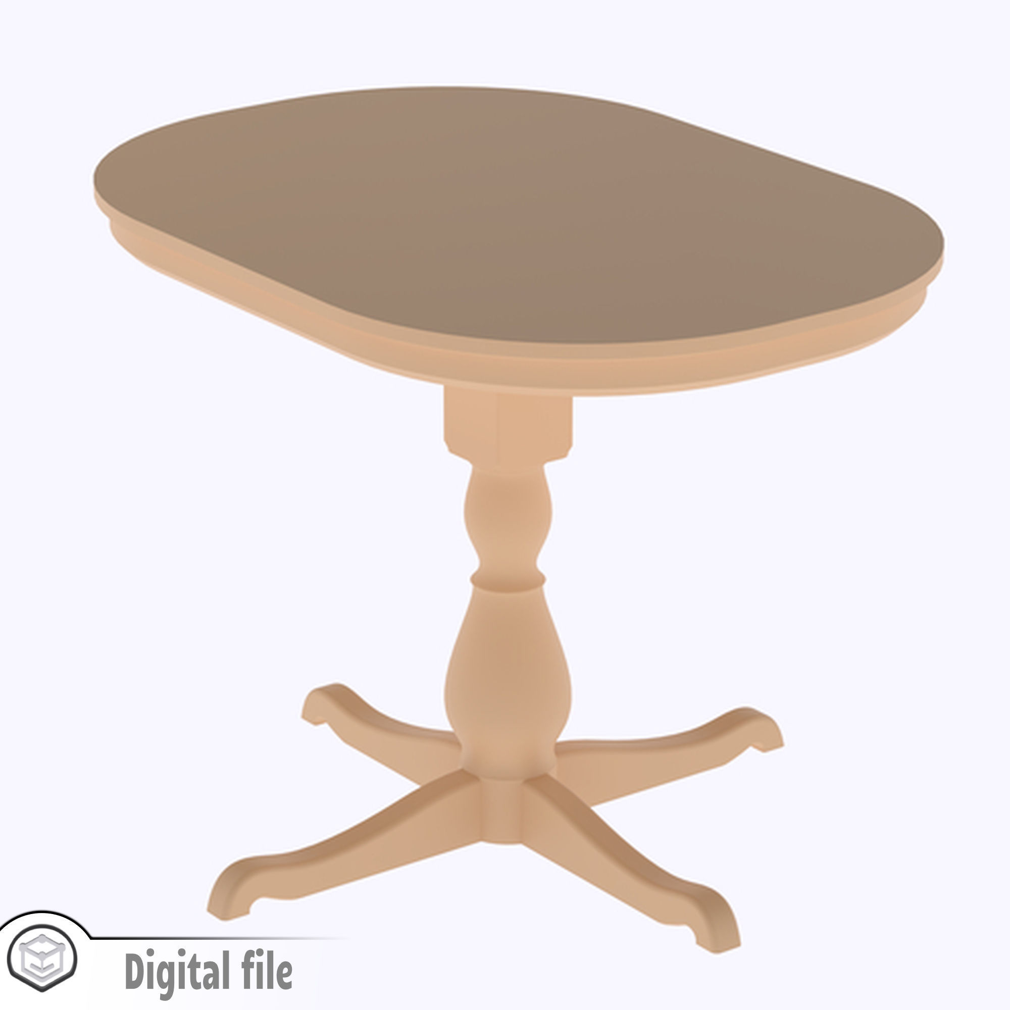 dollhouse Vintage Table inspired 3D print model_3