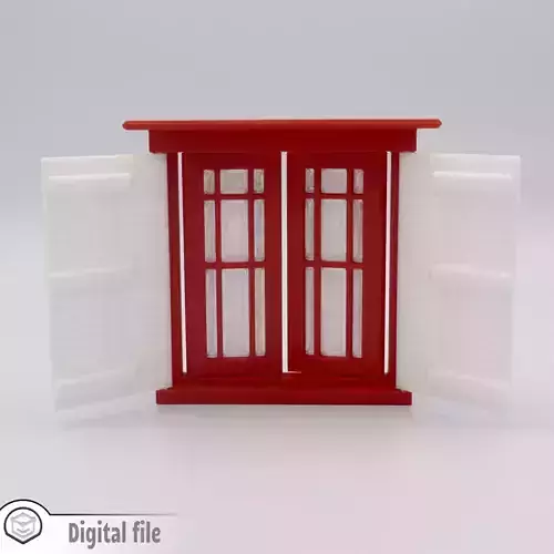 Functional Double windows with shutters 