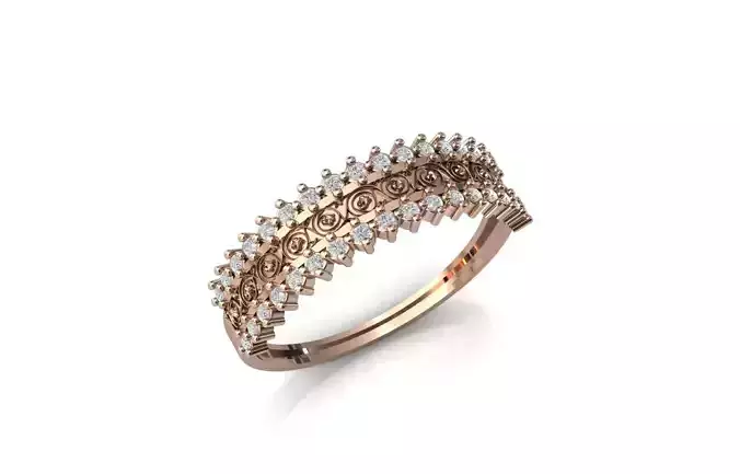 Women Ring Diamond Stone STL 3DM Lightweight Printable